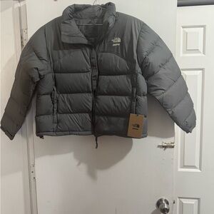 The North Face Charcoal Puffer Jacket skim X-Large brand new